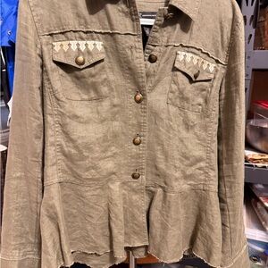 INC International Concepts Khaki/ green 
Utility Jacket